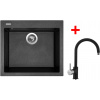 Sinks Cube 560 Metalblack + Vitalia GR Sinks Cube 560 Metalblack + Vitalia GR