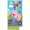 TipTrade Osuška Prasiatko Peppa Výlet na bicykli rozmer 70x140 cm. TipTrade Osuška Prasiatko Peppa Výlet na bicykli rozmer 70x140 cm.