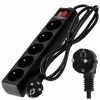 Prodlužovačka -5 zásuvek - 1,5 m - černá s vypínačem Prodlužovačka -5 zásuvek - 1,5 m - černá s vypínačem