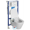 Sapho Závesné WC AVVA CLEANWASH, integr. batéria a bidet. sprška s podomietkovou nádržkou a tlačidlom Schwab, biela 100315-SET5 Sapho Závesné WC AVVA CLEANWASH, integr. batéria a bidet. sprška s podomietkovou nádržkou a tlačidlom Schwab, biela 100315-SET5