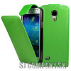 Kožený obal Samsung Galaxy S IV Mini – Flip – zelená