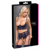 Cottelli TAKE ME Lingerie Set (Fialová), súprava s podväzkovým pásom 90B/XL Cottelli TAKE ME Lingerie Set (Fialová), súprava s podväzkovým pásom 90B/XL