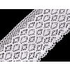 Bavlnená čipka paličkovaná šírka 14 cm biela 1m Bavlnená čipka paličkovaná šírka 14 cm biela 1m