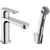 Hansgrohe Umyvadlová baterie Rebris S s bidetovou sprškou chrom 72215000 Hansgrohe Umyvadlová baterie Rebris S s bidetovou sprškou chrom 72215000