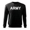 DRAGOWA pánska mikina army, čierna 300g/m2 - 3XL DRAGOWA pánska mikina army, čierna 300g/m2 - 3XL