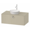 DURAVIT White Tulip závesná skrinka pod umývadlo na dosku, 1 zásuvka, 1000 x 550 x 408 mm, taupe vysoký lesk, WT49810H3H3 DURAVIT White Tulip závesná skrinka pod umývadlo na dosku, 1 zásuvka, 1000 x 550 x 408 mm, taupe vysoký lesk, WT49810H3H3