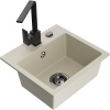 Mexen Milo žulový kuchynský drez s 1 komorou a kuchynskou batériou Rita, béžový - 6505-69-670300-70 Mexen Milo žulový kuchynský drez s 1 komorou a kuchynskou batériou Rita, béžový - 6505-69-670300-70
