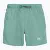 Pánske plavecké šortky EA7 Emporio Armani Extended Logo Boxer mineral blue / silver Pánske plavecké šortky EA7 Emporio Armani Extended Logo Boxer mineral blue / silver