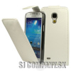 Kožený obal Samsung Galaxy S IV Mini – Flip – biela