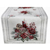 Vianočný gobelínový behúň na stôl Vianočná svieca 40x130 cm Chenille IT015 Vianočný gobelínový behúň na stôl Vianočná svieca 40x130 cm Chenille IT015