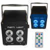 Akumulátorový reflektor s LED RGB efektmi a diaľkovým ovládaním - diskotéka, párty Akumulátorový reflektor s LED RGB efektmi a diaľkovým ovládaním - diskotéka, párty