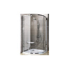 Ravak Pivot - Štvrťkruhový sprchovací kút pivotový trojdielny PSKK3-100, šírka 970 mm ? 995 mmx970 mm ? 995 mm, rádius 500 mm ? farba biela/biela, sklo transparent 376AA101Z1