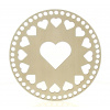 Víko na košík srdce kruh 20cm Víko na košík srdce kruh 20cm