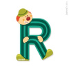 Janod Drevené písmenko R lepiace 9 cm Janod Drevené písmenko R lepiace 9 cm