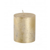 Vianočná sviečka valec perlová zlatá 6,5x7 cm Vianočná sviečka valec perlová zlatá 6,5x7 cm