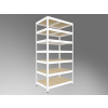 Kovový regál Biedrax 35 x 90 x 270 cm, biely, 7 políc OSB 10 mm, nosnosť 200 kg na policu Kovový regál Biedrax 35 x 90 x 270 cm, biely, 7 políc OSB 10 mm, nosnosť 200 kg na policu