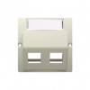 Kryt zásuvky tel/dát. 2xRJ12/RJ45 šikmá béžová SIMON Basic (simon) Kryt zásuvky tel/dát. 2xRJ12/RJ45 šikmá béžová SIMON Basic (simon)