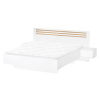 Kondela Posteľ + 2x nočný stolík, biela/dub artisan, 180x200, FLORENS Kondela Posteľ + 2x nočný stolík, biela/dub artisan, 180x200, FLORENS