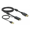 Delock DisplayPort / HDMI / USB prepojovací kábel Zástrčka HDMI-A, USB-A zástrčka, Konektor DisplayPort 2 m čierna 85964 pozlátené kontakty, 4K UHD Kábel; 85964 Delock DisplayPort / HDMI / USB prepojovací kábel Zástrčka HDMI-A, USB-A zástrčka, Konektor DisplayPort 2 m čierna 85964 pozlátené kontakty, 4K UHD Kábel; 85964