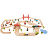 Bigjigs Rail dřevěná vláčkodráha s venkovskou cestou - 80 dílů Bigjigs Rail dřevěná vláčkodráha s venkovskou cestou - 80 dílů