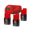 MILWAUKEE Sada batérie a nabíjačky M12NRG-303 MILWAUKEE Sada batérie a nabíjačky M12NRG-303