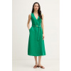 Tommy Hilfiger šaty s ľanom WW0WW48951 zelená L Tommy Hilfiger šaty s ľanom WW0WW48951 zelená L