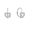 Strieborné náušnice prepletené srdiečka 11718.1 Strieborné náušnice prepletené srdiečka 11718.1