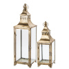 Zlaté Kovové Vonkajšie Lampáše Set 2ks Zlaté Kovové Vonkajšie Lampáše Set 2ks
