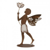 Clayre & Eef Vianočná hrdzavá antik dekorácia anjel s kvetinou - 20*8*36 cm - Clayre & Eef Clayre & Eef Vianočná hrdzavá antik dekorácia anjel s kvetinou - 20*8*36 cm - Clayre & Eef