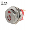 Kolískový prepínač kovový Rocker podsvietený LED panel 22mm 12V 24V Kolískový prepínač kovový Rocker podsvietený LED panel 22mm 12V 24V