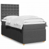 Box spring postel s matrací tmavě šedá 90x190 cm textil Šedá 3294226 Box spring postel s matrací tmavě šedá 90x190 cm textil Šedá 3294226