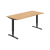 Hobis Pracovný stôl RUN, ZO, 3S, 180x64,5-130,5x80 cm, dub/čierna Hobis Pracovný stôl RUN, ZO, 3S, 180x64,5-130,5x80 cm, dub/čierna