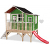 Domček cédrový na pilieroch Loft 350 Green Exit Toys veľký s vodeodolnou strechou a šmykľavkou zelený Domček cédrový na pilieroch Loft 350 Green Exit Toys veľký s vodeodolnou strechou a šmykľavkou zelený