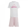 adidas Essentials Logo Tee and Short Set Unisex Infants White/Pink 6-7 Years adidas Essentials Logo Tee and Short Set Unisex Infants White/Pink 6-7 Years