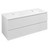 Sapho EZARA dvojumývadlová skrinka 120x55x46cm, biela lesk EZ121-3030 Sapho EZARA dvojumývadlová skrinka 120x55x46cm, biela lesk EZ121-3030