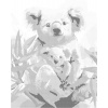 ZUTY Bodkovanie - KOALA S MLÁĎATKOM Rámovanie: bez rámu a bez vypnutia plátna, Rozmer: 80x100 cm ZUTY Bodkovanie - KOALA S MLÁĎATKOM Rámovanie: bez rámu a bez vypnutia plátna, Rozmer: 80x100 cm