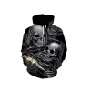 Gothic 3D hoodie with hood and skull motif size L Gothic 3D hoodie with hood and skull motif size L