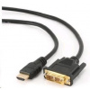 GEMBIRD Kabel HDMI - DVI 1,8m (M/M, DVI-D, Single Link, zlacené kontakty, stíněný) GEMBIRD Kabel HDMI - DVI 1,8m (M/M, DVI-D, Single Link, zlacené kontakty, stíněný)