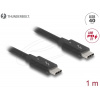 Delock Thunderbolt™ 4 kabel 40 Gbps PD 3.1 240 W 1 m černá Delock Thunderbolt™ 4 kabel 40 Gbps PD 3.1 240 W 1 m černá