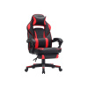 Ergonomická stolička, kancelárska stolička s opierkou nôh, čierna, červená Ergonomická stolička, kancelárska stolička s opierkou nôh, čierna, červená