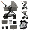Kinderkraft Multifunkčný kočík 3v1 MOOV 2 AIR s autosedačkou MINK PRO, sivý Kinderkraft Multifunkčný kočík 3v1 MOOV 2 AIR s autosedačkou MINK PRO, sivý