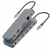 ADAPTÉR USB C HUB MACBOOK AIR PRO M1 M2 M3 2x HDMI USB SD VGA RJ45 13v1 PD ADAPTÉR USB C HUB MACBOOK AIR PRO M1 M2 M3 2x HDMI USB SD VGA RJ45 13v1 PD