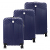 Pierre Cardin ISTANBUL MED10 x3 Z modrý abs kufor Pierre Cardin ISTANBUL MED10 x3 Z modrý abs kufor