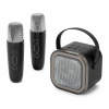 Tchibo - Karaoke súprava s reproduktorom a 2 bezdrôtovými mikrofónmi - farba: čierna Tchibo - Karaoke súprava s reproduktorom a 2 bezdrôtovými mikrofónmi - farba: čierna