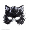 Maska na tvár Widmann 6585C, zvieracia maska z textilu, čierna Maska na tvár Widmann 6585C, zvieracia maska z textilu, čierna