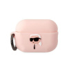 AppleMix Puzdro KARL LAGERFELD pre Apple AirPods Pro / Pro 2 - Karlova hlava - silikónové - ružové AppleMix Puzdro KARL LAGERFELD pre Apple AirPods Pro / Pro 2 - Karlova hlava - silikónové - ružové