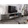Bighome - STEEL TV stolík mango 220x40x60 sivý lakovaný Bighome - STEEL TV stolík mango 220x40x60 sivý lakovaný