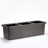 Plastia Veľkoobjemový kvetináč Berberis TRIO 117 cm - antracit 190224 Plastia Veľkoobjemový kvetináč Berberis TRIO 117 cm - antracit 190224