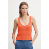 Bavlnený top United Colors of Benetton 1898DH018 oranžová L Bavlnený top United Colors of Benetton 1898DH018 oranžová L