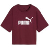 Puma Tričká s krátkym rukávom Ess Cropped No. 1 Logo Relaxed Tee Červená Puma Tričká s krátkym rukávom Ess Cropped No. 1 Logo Relaxed Tee Červená